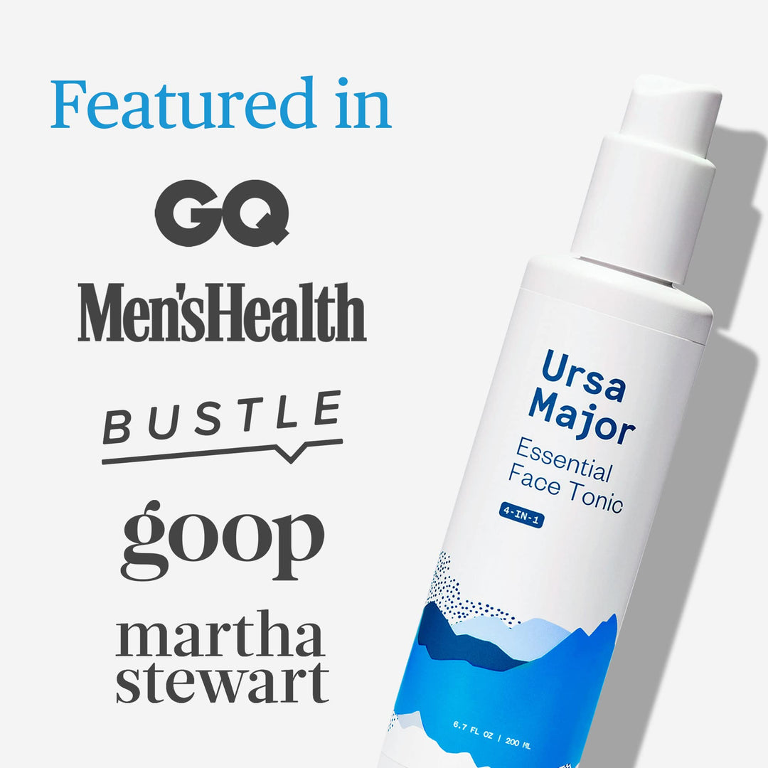 Essential Face Tonic with Spray Cap | 4-in-1 Natural Toner to Cleanse, Exfoliate, Soothe and Hydrate | 6.7 Ounces
