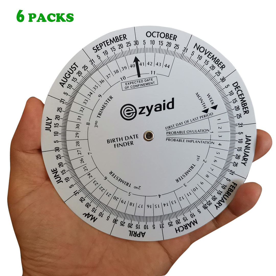 Pregnancy Wheel (Pack of 6), Due Date OB-GYN Calculator, Gestational EDC Wheel for Midwives and Health Workers