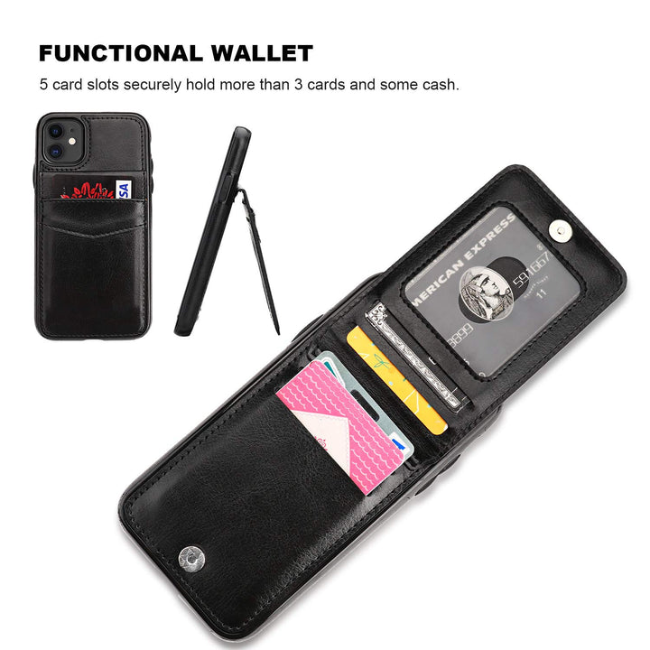 KIHUWEY Compatible with iPhone 11 Case Wallet with Cred