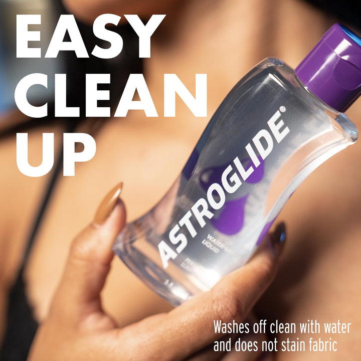 Astroglide Water Based Lube (5oz), Liquid Personal Lubricant, Sex Lube for Long-Lasting Pleasure for Men, Women and Couples, Safe for Toys (Pack of 3)