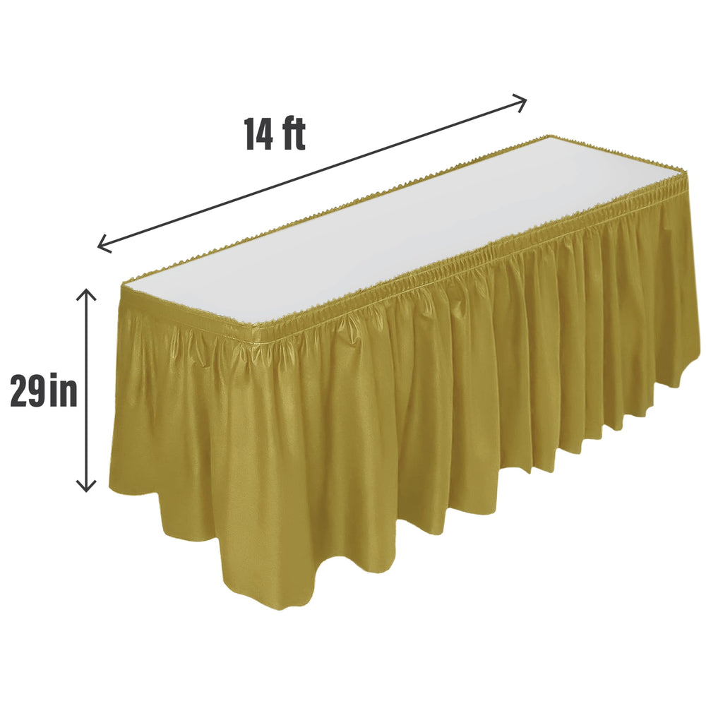 DecorRack Table Skirt, 29 in x 14 ft -BPA Free- Plastic