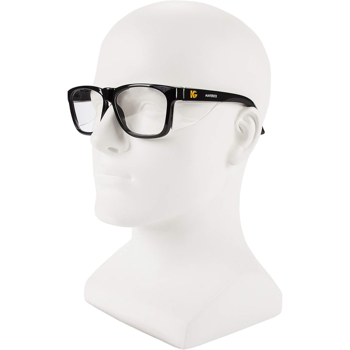 KleenGuard™ V30 Maverick Eye Protection (49309), with KleenVision™ Anti-Fog Coating, Clear Lenses, Black Frame (Qty 1)