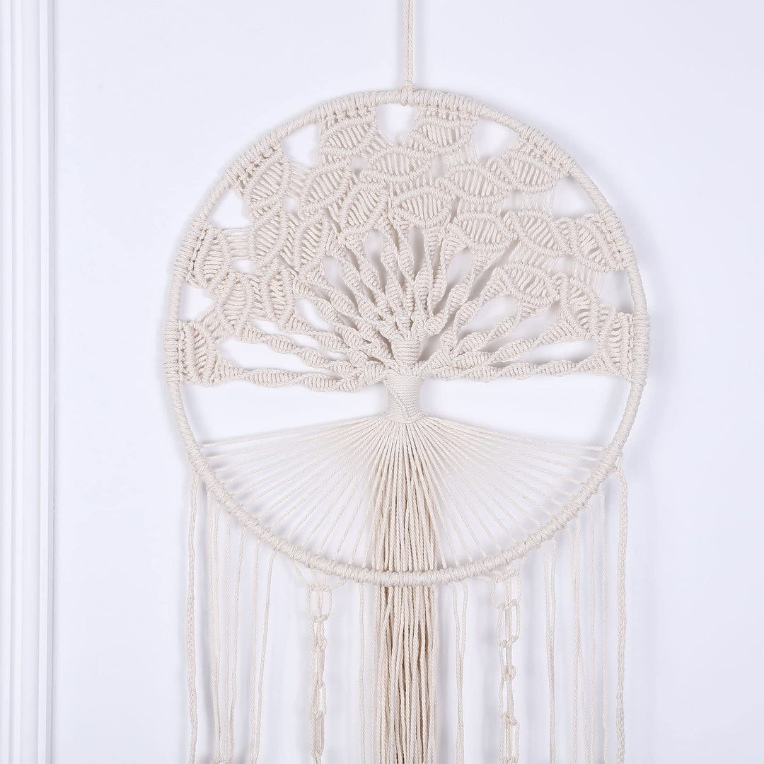 Dream Catcher Boho Tree of Life Large Handmade Macrame Wall Hanging Bohemian for Girls Wedding Party Nursery Cafe Home Bedroom Gypsy Decor with Gift Box
