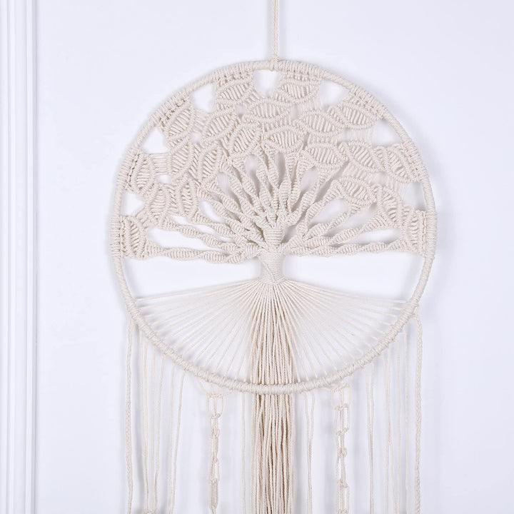 Dream Catcher Boho Tree of Life Large Handmade Macrame Wall Hanging Bohemian for Girls Wedding Party Nursery Cafe Home Bedroom Gypsy Decor with Gift Box
