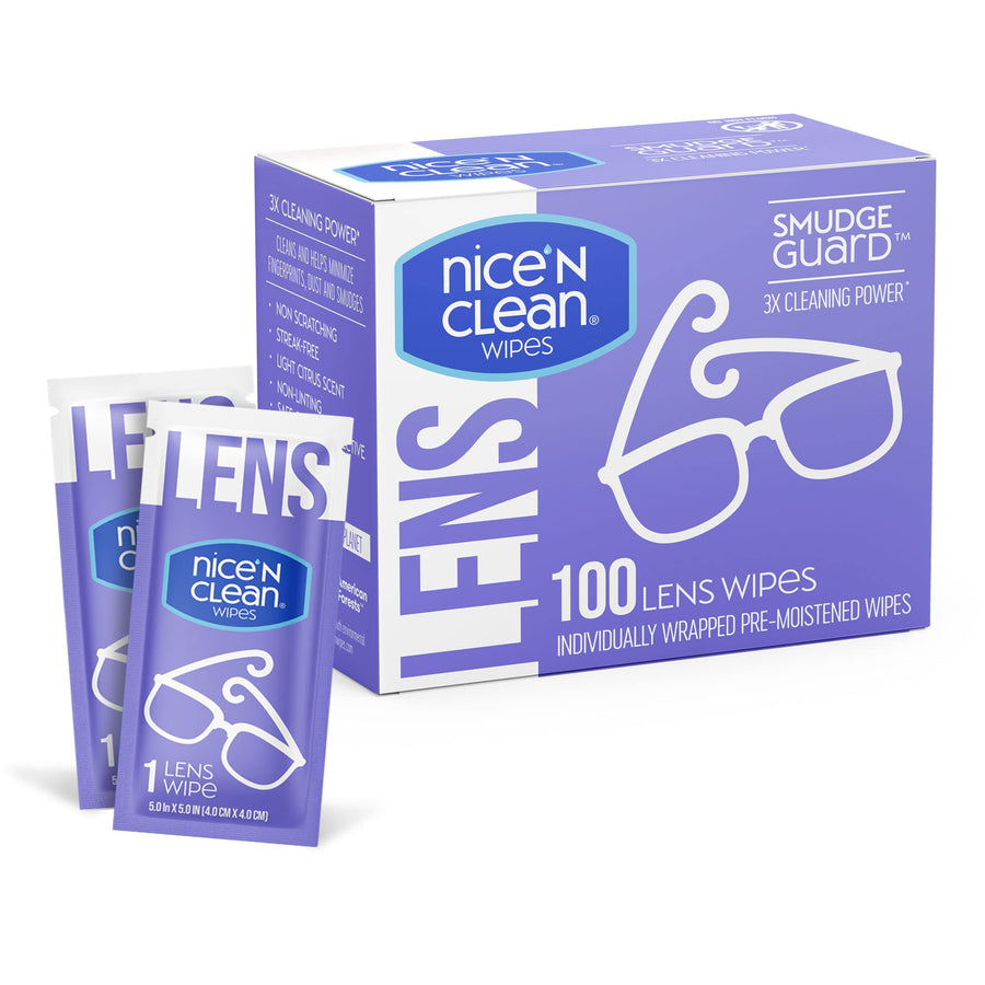 Nice 'n Clean SmudgeGuard Lens Cleaning Wipes (100 