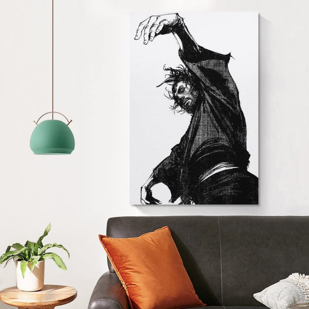 Vagabond Miyamoto Musashi Poster Canvas Wall Art Painting Posters Decoration Room Decor Unframe 12x18inch(30x45cm)