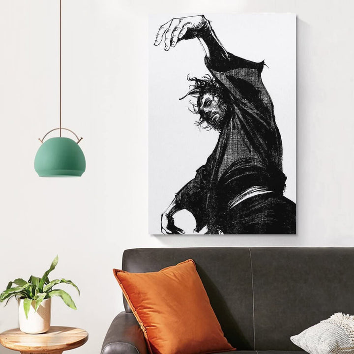 Vagabond Miyamoto Musashi Poster Canvas Wall Art Painting Posters Decoration Room Decor Unframe 12x18inch(30x45cm)
