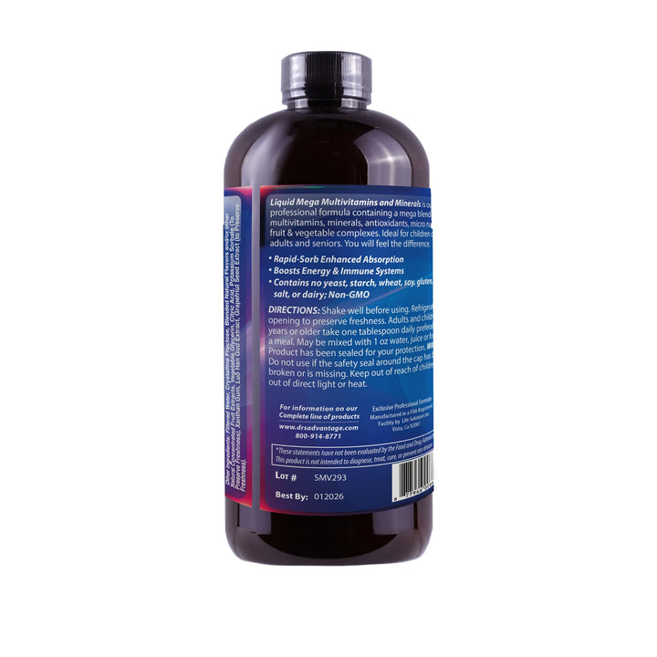 - Liquid Mega MultiVitamins &amp; Minerals 16oz. [Health and Beauty]