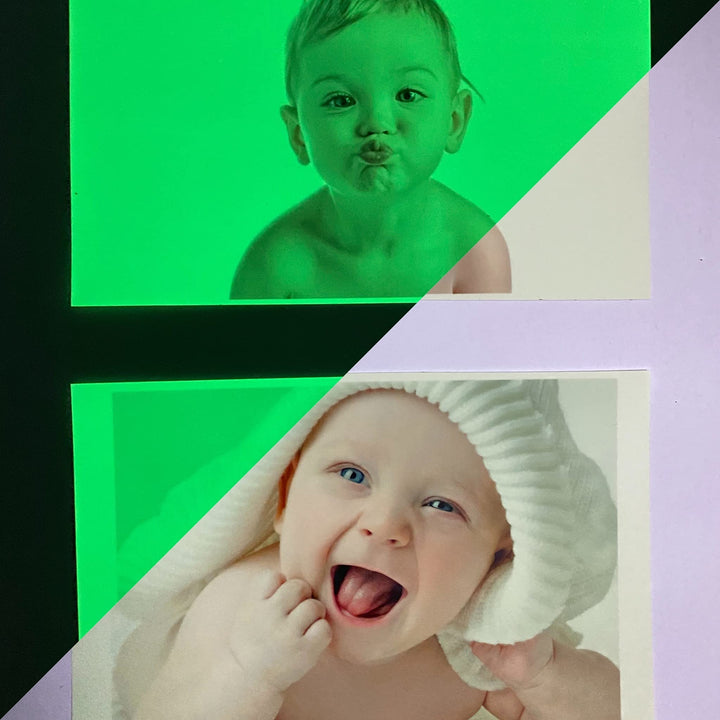 Glow in The Dark Photo Paper, Luminous Printing Paper Photoluminescent Inkjet Printing Paper Vnyl for Pictures Halloween Party(5pcs A4,Yellow Green Glow) 8.27 x 11.7