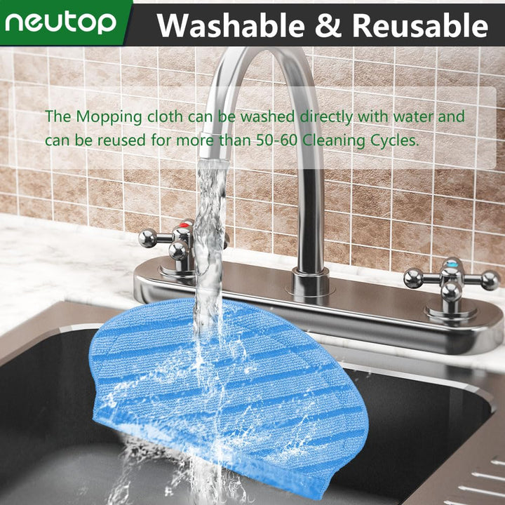 Replacement Microfiber Mopping Pads Compatible with Ecovacs Deebot OZMO T5, N7, 920, 950 Robot Vacuums, 12-Pack.
