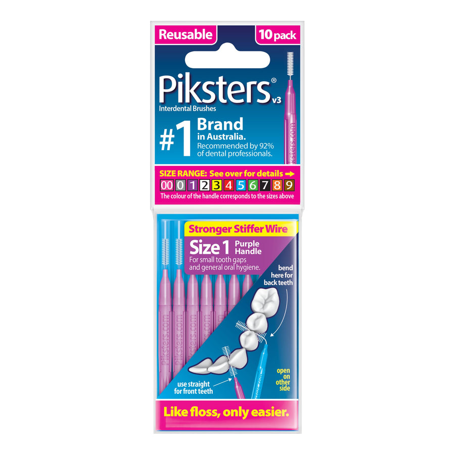 Spade, 0.50 mm, sters Interdental Brushes Size 1 Purple