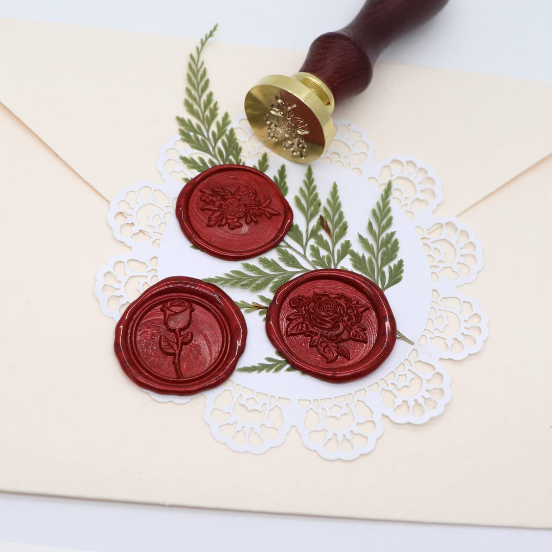 10 Pcs Sealing Wax Seal Sticks for Cards Envelopes,Wedding Invitations,Snail Mails,Wine Packages,Gift Wrapping(Metallic Wine Red)