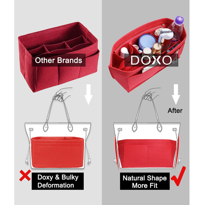 Doxo Felt Organizer Insert for Handbags &amp; Base 