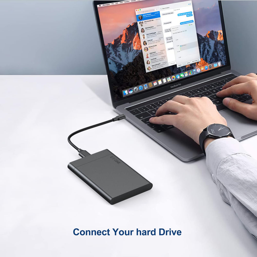 Micro USB 3.0 to USB C Cable 1 FT 10Gbps, USB 3.1 Type C to Micro B Hard Drive Cable, Micro B to USB C Compatible with Seagate, LaCie, Toshiba, Samsung, WD External Hard Drive