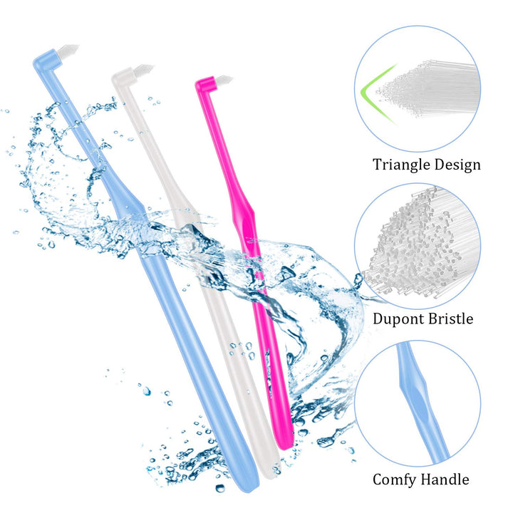 12 Pieces Tufted Toothbrush End-Tuft Tapered Trim Toothbrush Soft Trim Toothbrush Single Compact Interdental Brush