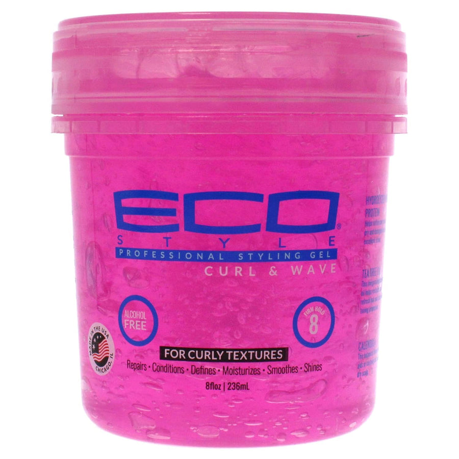 Ecoco Hair Gel - Curl And Wave - Anti-Itch, Alcohol-Free Formula - Perfect Hold For Angled Or Tapered Sides - Ideal For Wavy Hair - No Flakes - Not Animal Tested - Moisturizes - 8 Oz