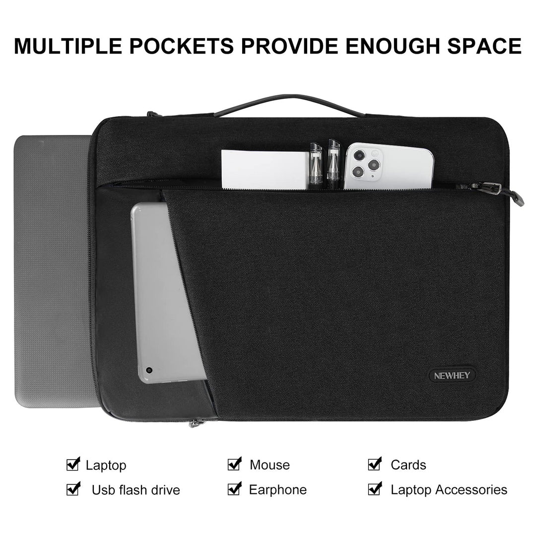 Laptop Sleeve Case 13-14 Inch Waterproof Durable Laptop Case Shockproof 360 Protective Bag with Handle Compatible with 13 MacBook Pro/Air, 13-14 Inch HP/ASUS/Acer/Dell/Mac/Lenovo/Notebook Computer