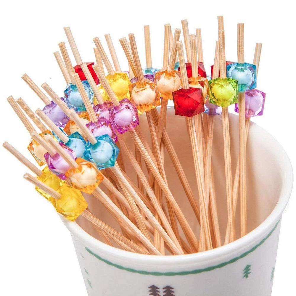 PuTwo Cocktail Picks 4.7 Handmade Multicolor Appetizer 