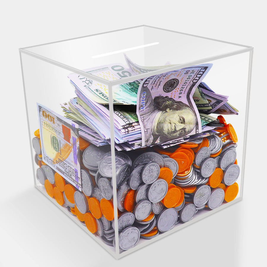Yamahiko Clear Piggy Bank for Adults, Must Break to Acc