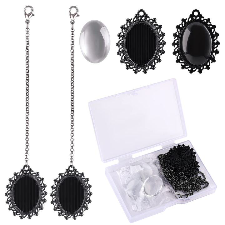 5pcs Graduation Cap Tassel, Memorial Photo Charms for Wedding Bouquet DIY Memorial Photo Chain Pendant for Cap and Gown Ceremony (Black)