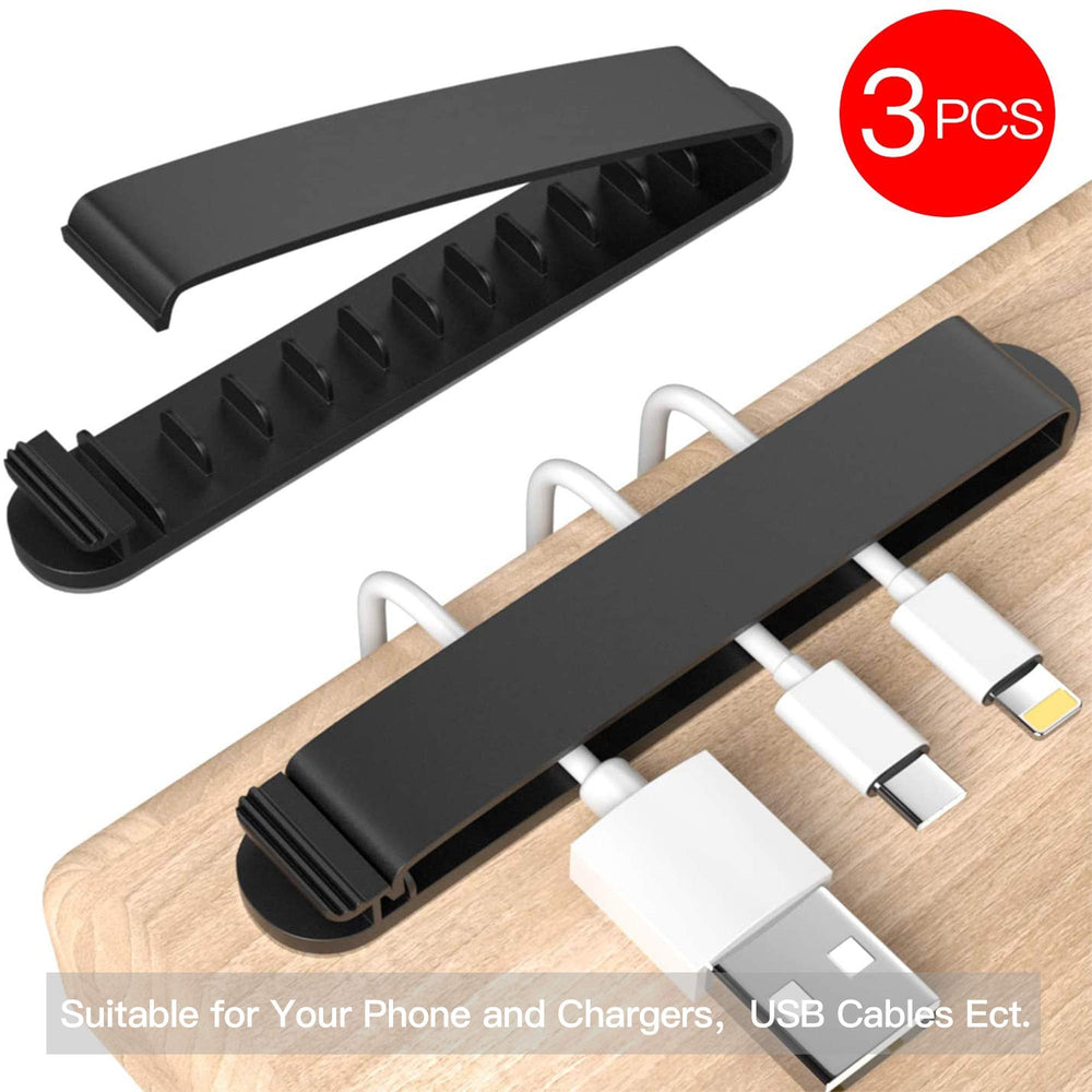 pzoz Cable Clips, 3 Pack Cord Organizer Charger Cable M