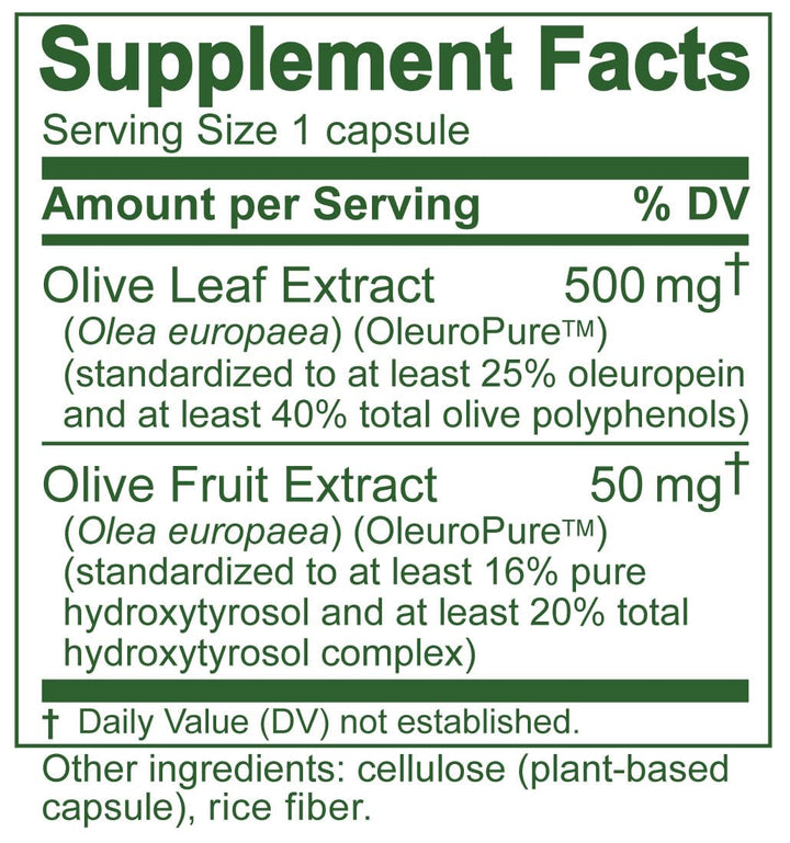 , Olive Leaf Extract Capsules – 25% Oleuropein (40% Total Polyphenols), Plus 20% Hydroxytyrosol Complex – 100% Grown &amp; Extracted in Spain (90 Capsules)