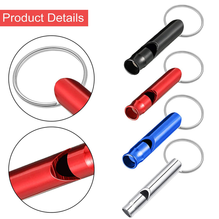 49 Pieces Emergency Whistle with Keychain, Aluminum Keychain Whistle Emergency Survival Whistle Key Chain for Outdoor Camping Hiking Boating Hunting Fishing, 7 Colors