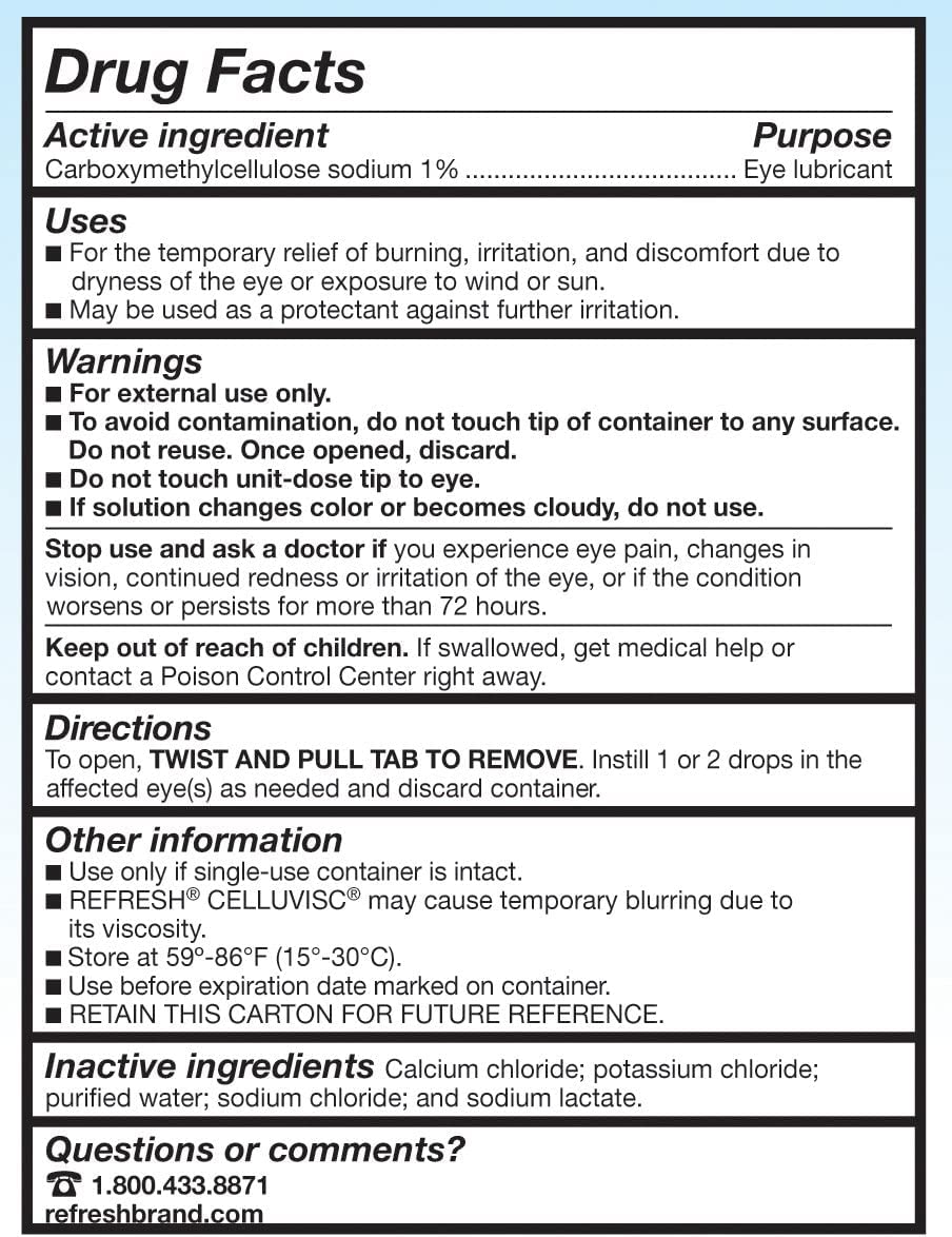 Refresh Celluvisc Lubricant Eye Gel Single-use Containe