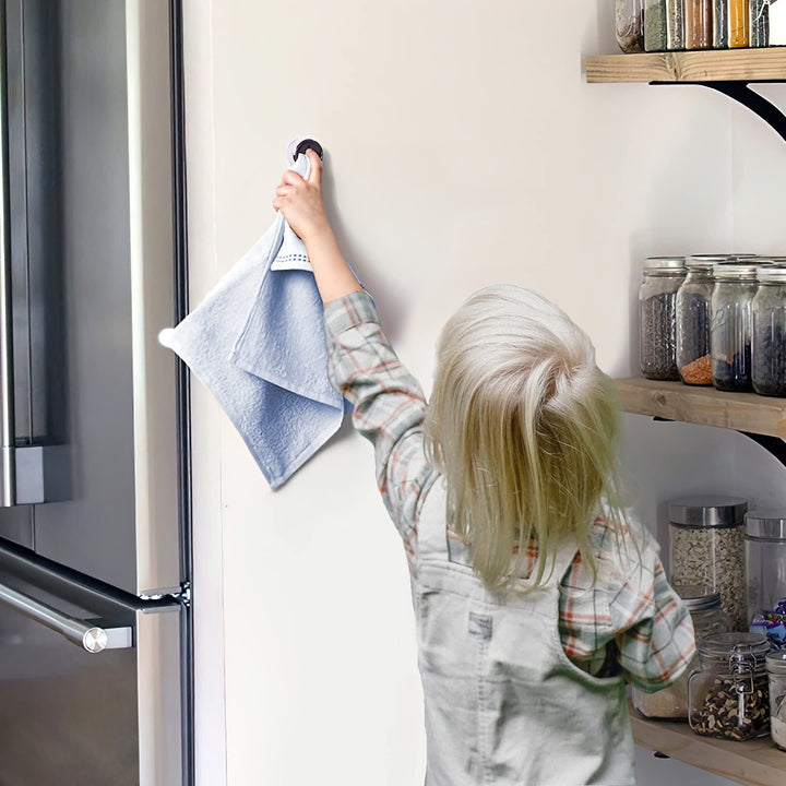 3 Pieces Kitchen Towel Hooks Round Adhesive Dish Towel Hook Premium Chrome Finish &amp; Easy Installation Wall Mount Hand Towel Hook Ideal as Bathroom, Shower or Outdoor Towel Holders