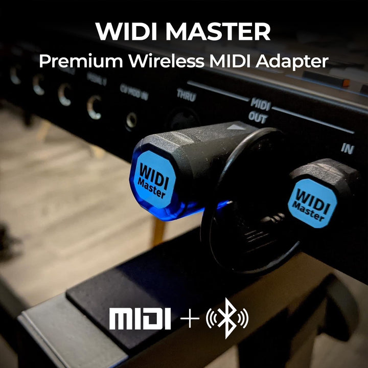WIDI Master - Wireless MIDI Bluetooth 5 MIDI DIN 5 Adapter - Ultra Low Latency - MIDI Split/Merge - Synthesizer EWI Keytar Pedalboard Digital Piano Keyboard to MIDI, macOS, iOS, Android, Win