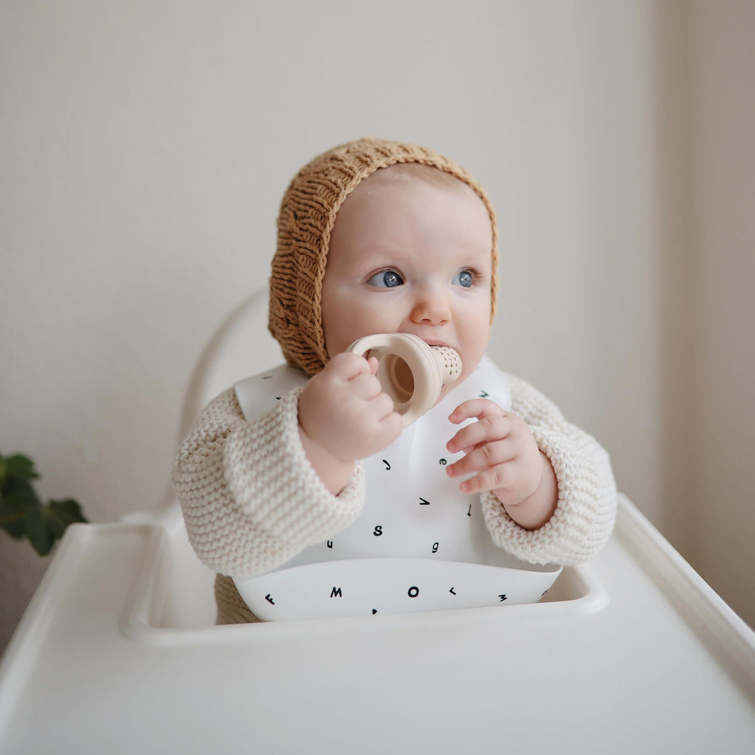 mushie Silicone Baby Bib | Adjustable Fit Waterproof Bi