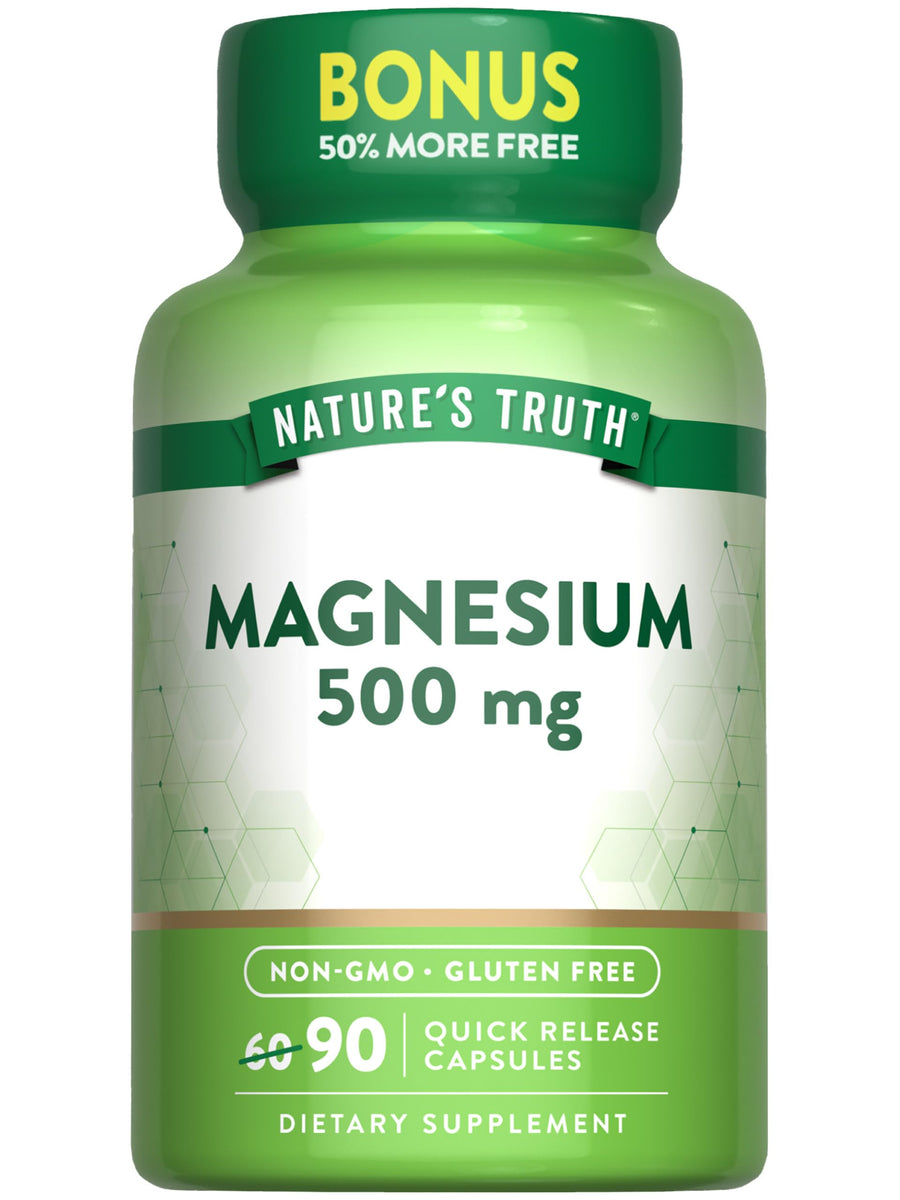 Nature's Truth Magnesium Oxide 500mg Capsules | 90 