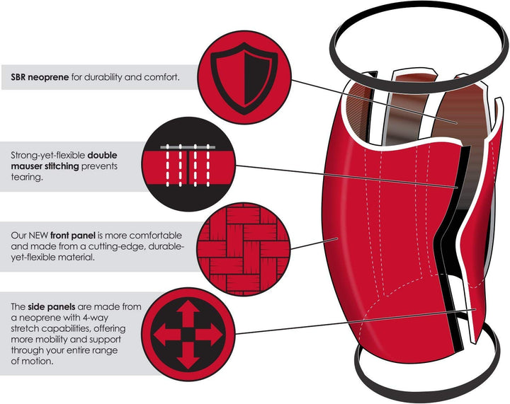 Rocktape Assassins Knee Compression Sleeves, Knee Brace for Weightlifting, Cross Training & Working Out - Reduce Strain & Swelling (2 Sleeves) 7mm Thickness, Small, Red Camo