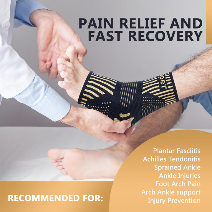 Lusenone Copper Ankle Brace Support for Men &amp; W
