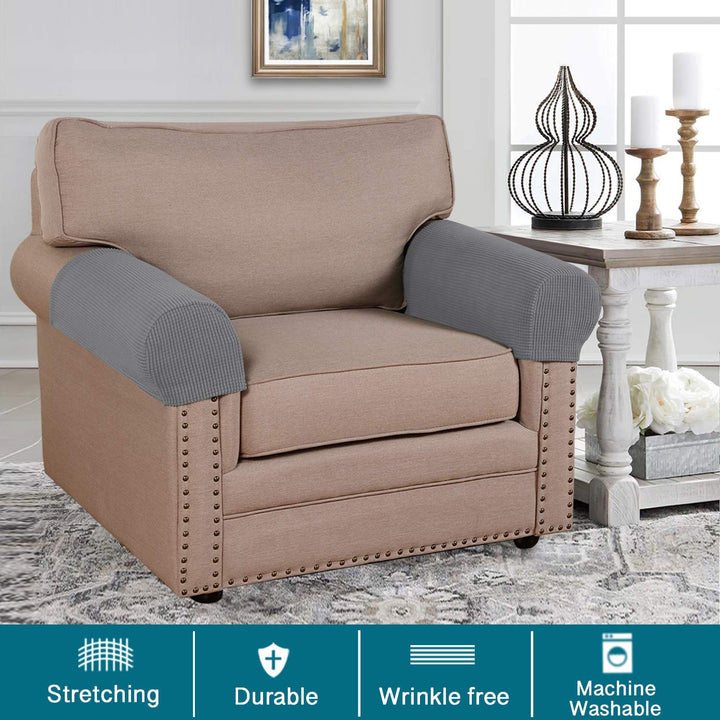 Turquoize Stretch Armrest Covers for Chairs and Sofas C
