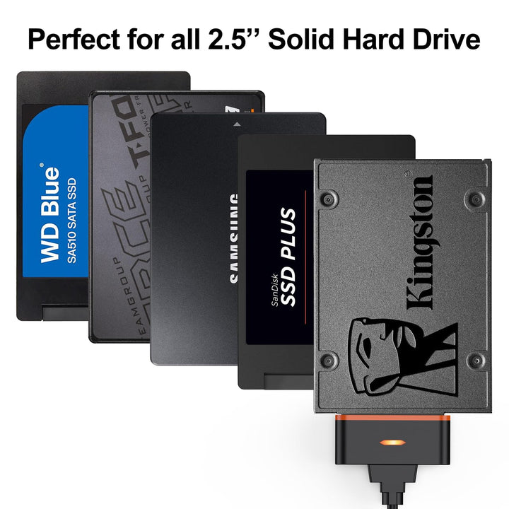 SATA to USB C Adapter, USB Type C to 2.5&#39;&#39; SATA Converter Cable External Hard Drive Compatible with SSD WD Seagate Toshiba Hitachi MacBook Pro/Air XPS 13/15 ThinkPad X1
