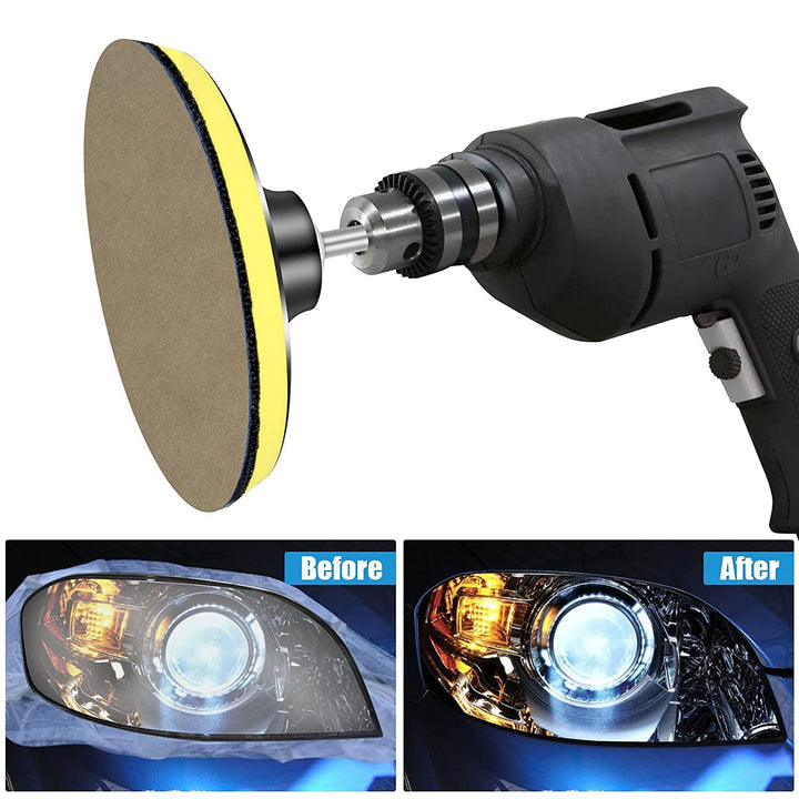 Water Grit Sandpaper 2000/3000/5000/7000/10000 and 5-inch Backing Pad Set, Wet Dry Electric Hook &amp;Loop Sanding Disc with Pad, Grinding Abrasive Paper and Orbital Sander Polisher