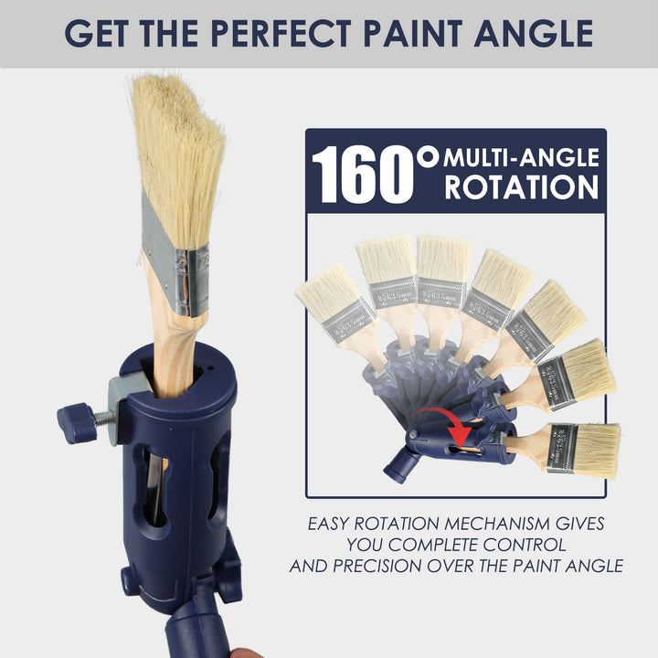 Multi-angle Paint Brush Extension Tool for High Ceilings,Suitable for Fixing On Standard Threaded Extension Rod