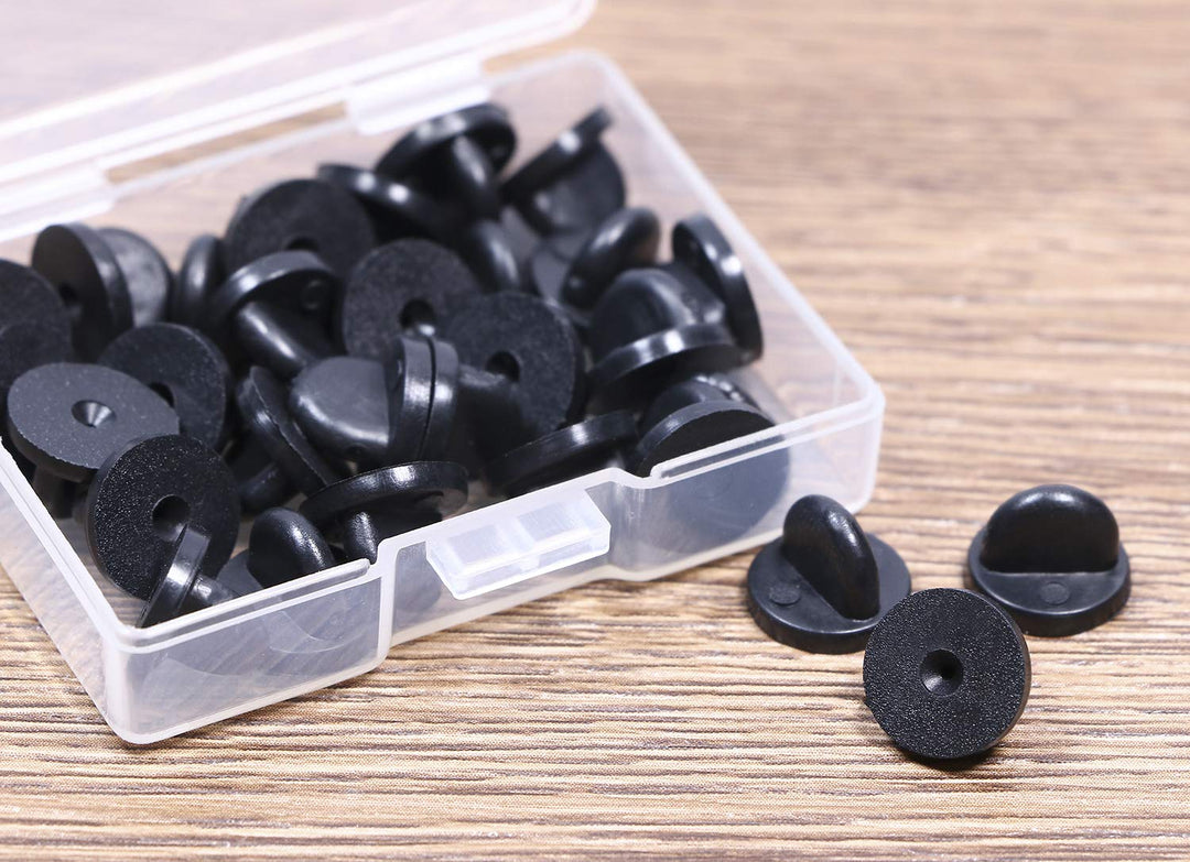 Shapenty Clutch PVC Rubber Pin Backs Keepers Replacemen