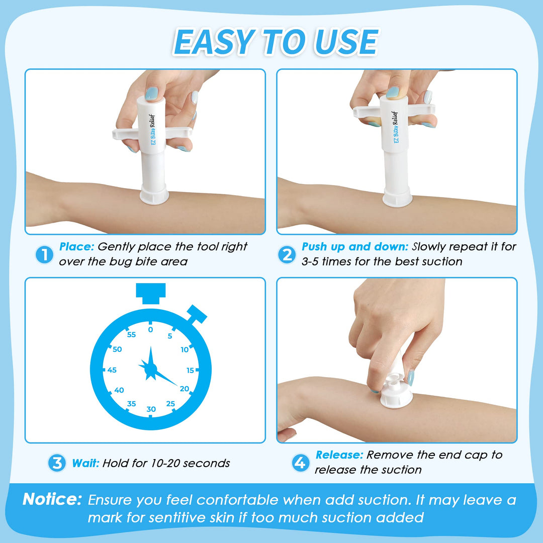 EZ Bite Relief, 1 Pack, Itch Relief Suction Tool, Vacuu