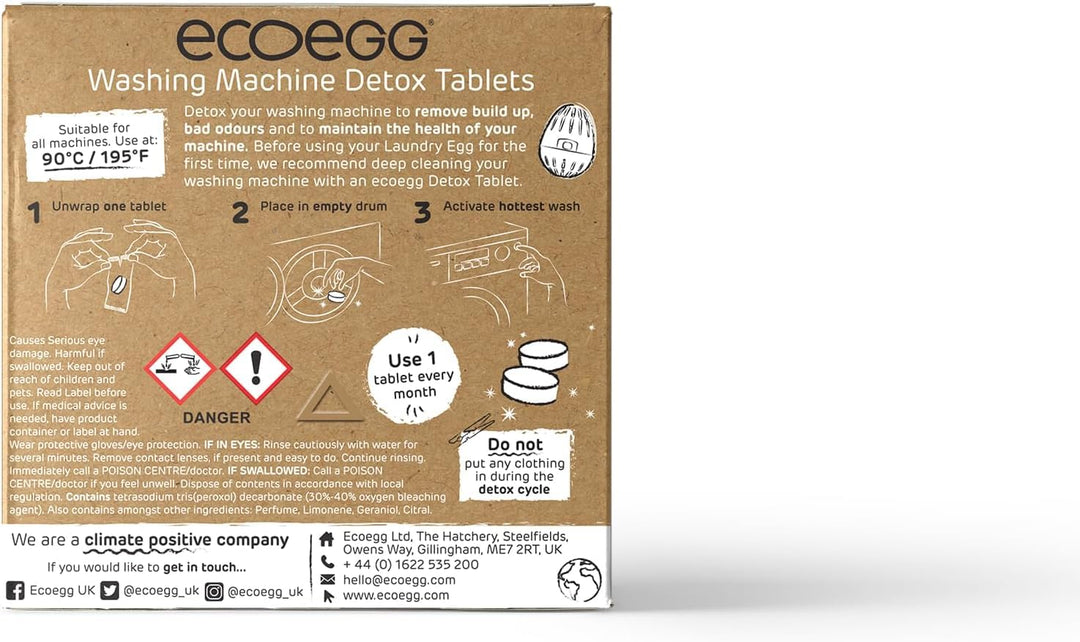 Ecoegg Natural Washing Machine Detox Tablets 6 Tablets