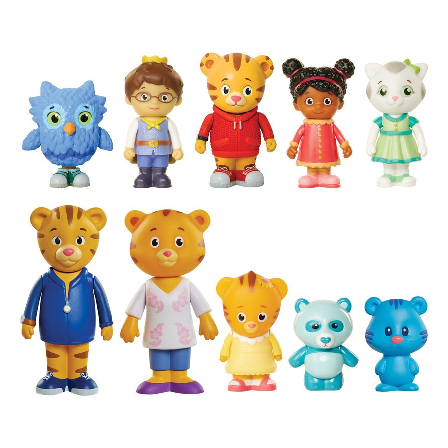 Friends & Family Figure Set (10 Pack) Includes: Daniel, Friends, Dad & Mom Tiger, Tigey & Exclusive Figure Pandy [Amazon Exclusive]