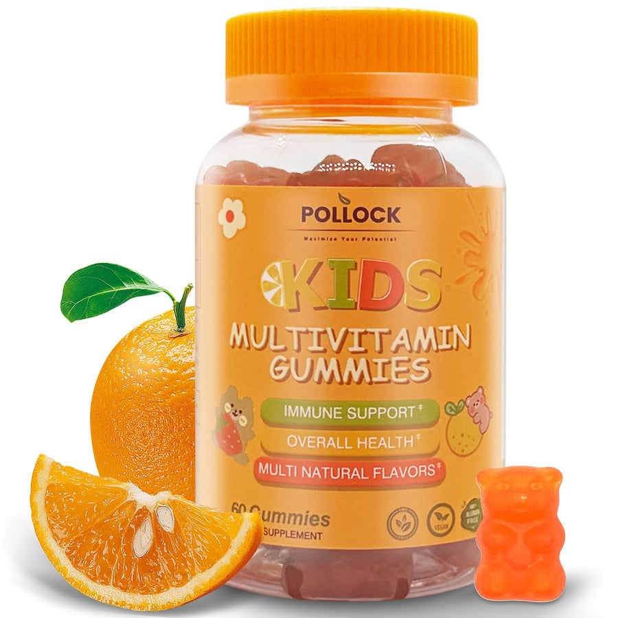 POLLOCK Bear Kids Omega-3 & Multivitamin Gummies, w