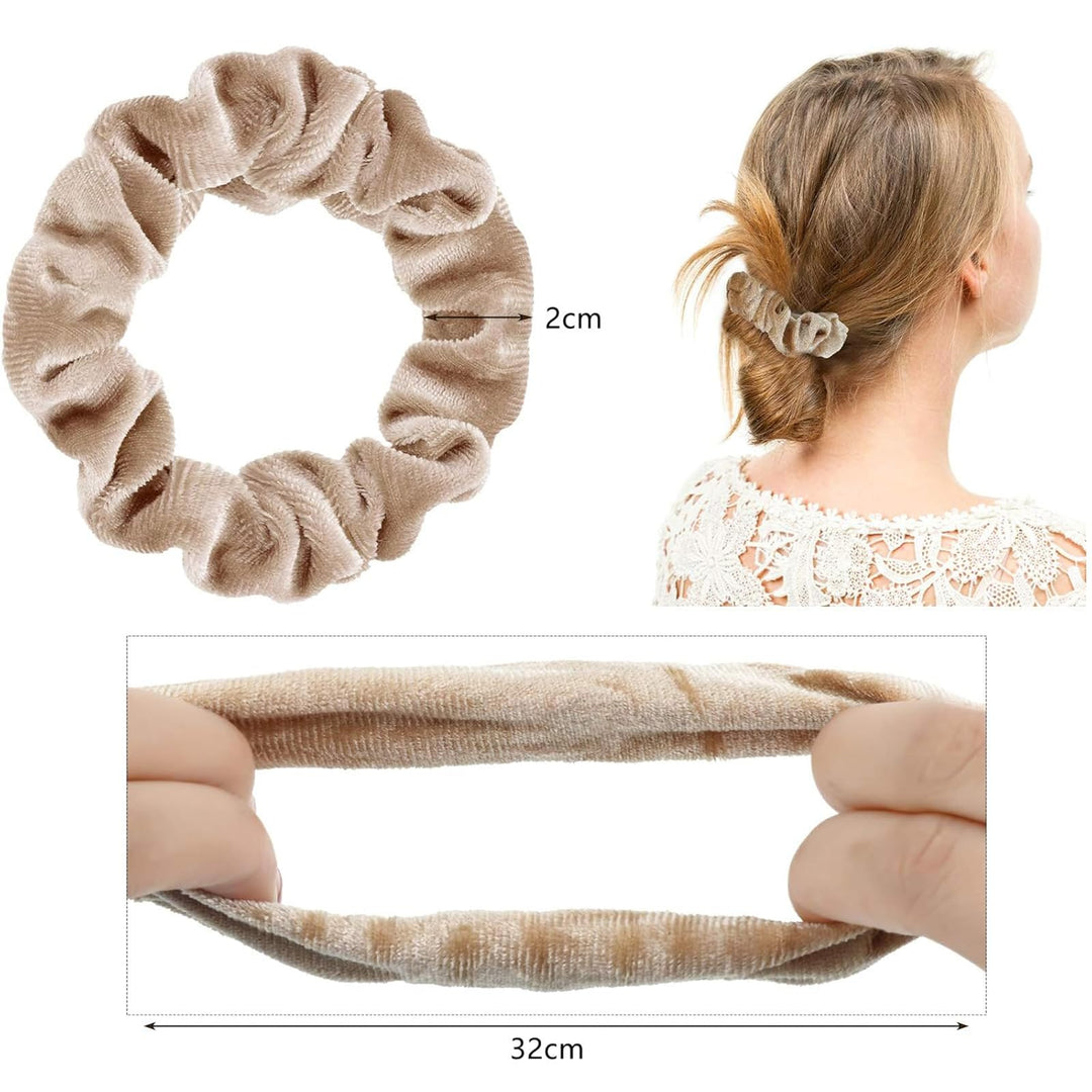 22 Pieces Colorful Velvet Scrunchies for Toddler Girls Women Small Scrunchies for Thick Thin Hair Soft Velvet Elastic Hair Ties Bands Ponytail Holder Hair Accessory for Kids with Storage Bag (Classic