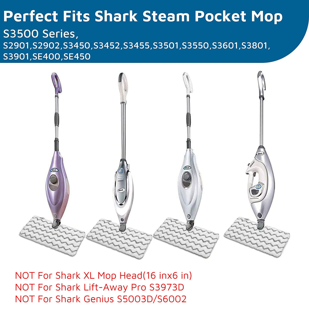 Heavy-Duty Steam Mop Replacement Pad for Shark Steam Pocket Mop S3501 S3601 S2901 S2902 S3550 S3801 S3901 SE450 S3601D S3901D for All Hard Floors Soft Scrub Mop Pad for Shark by Flammi