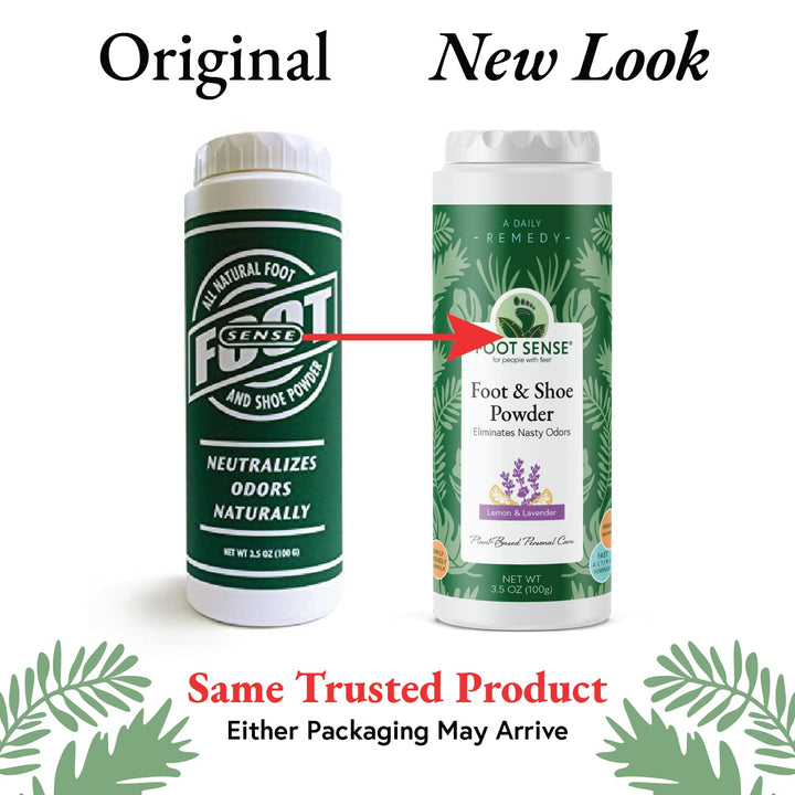 FOOT SENSE All Natural Smelly Foot &amp; Shoe Powde
