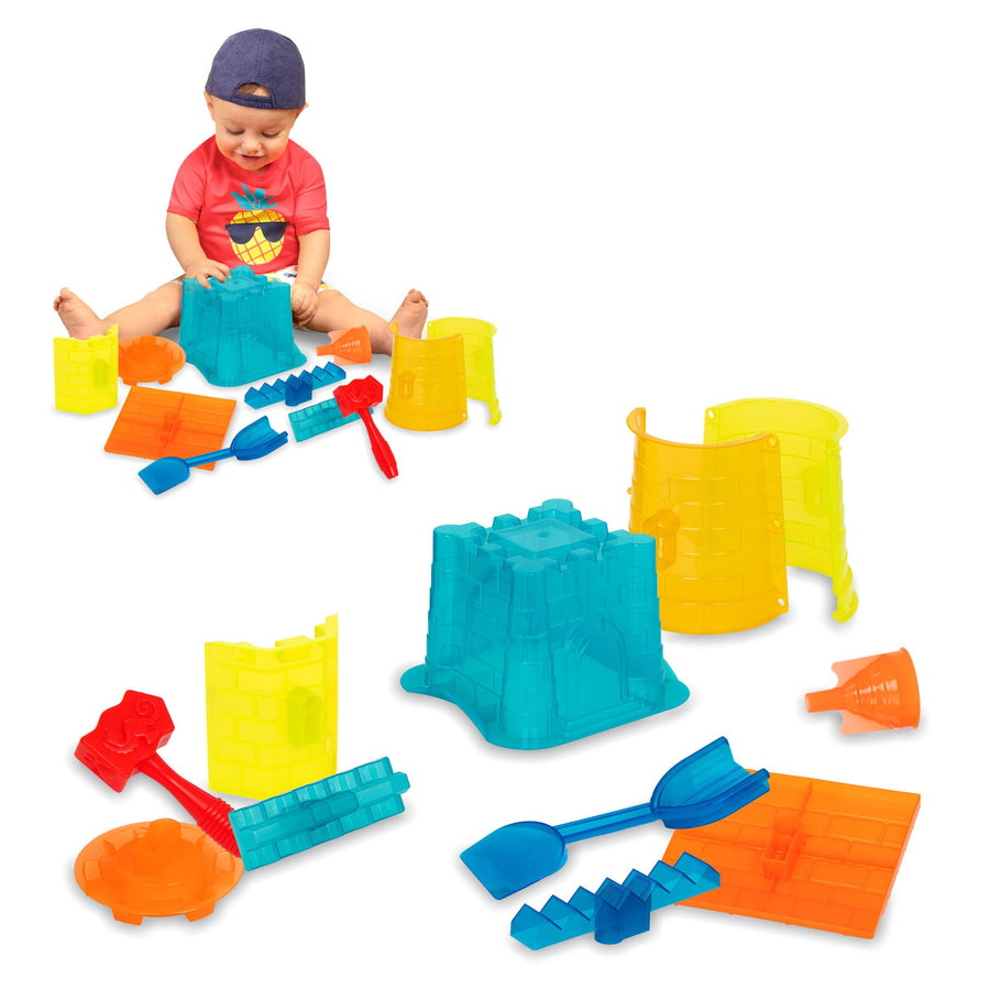 – Sand Toys For Kids – 11Pc Sandcastle Building Kit With Molds And Shovel – Outdoor Sandbox Toys – Sand Castle Play Set – 3 Years + – Sand Castle Play Set