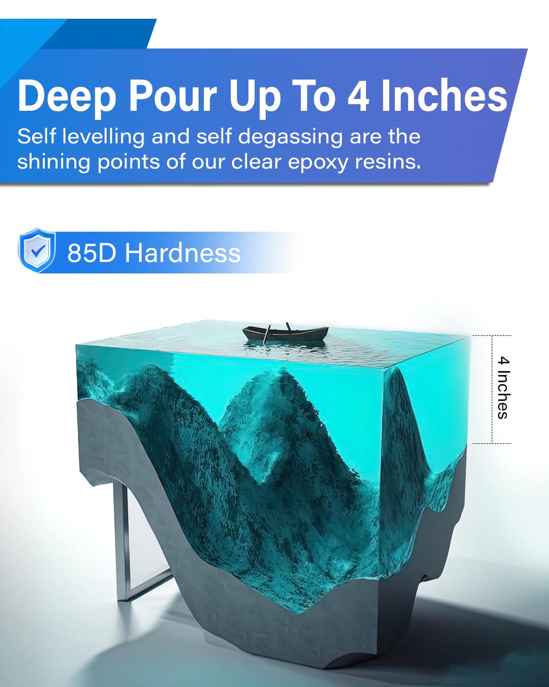 Epoxy Resin Kit - Crystal Clear Resin & Hardener Casting Fast Epoxy for Jewelry Crafts & Art Resin - Food Safe, Self Leveling with High Gloss, UV & Heat Resistant, No Bubble & Yellowing 16 Oz