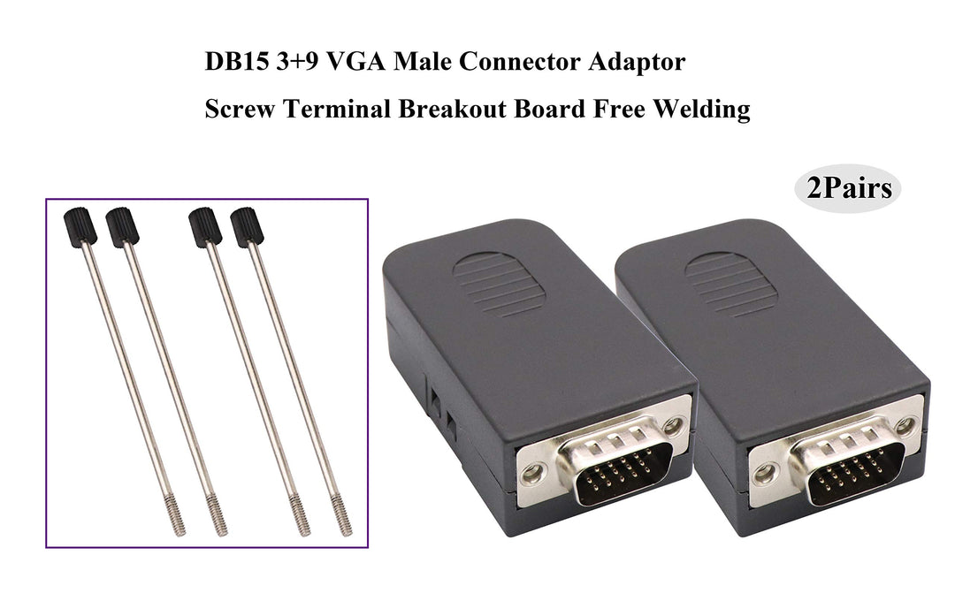 AAOTOKK VGA Screw Terminal Block Adapter D-SUB 15 Pin 3