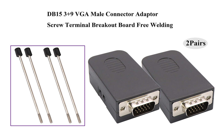 AAOTOKK VGA Screw Terminal Block Adapter D-SUB 15 Pin 3
